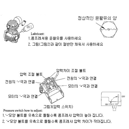 콤프(12볼트/1마력) 오일콤프