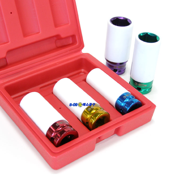 휠너트소켓세트 5PCS(17,19,21,22,23mm) 휠보호 커버렌치