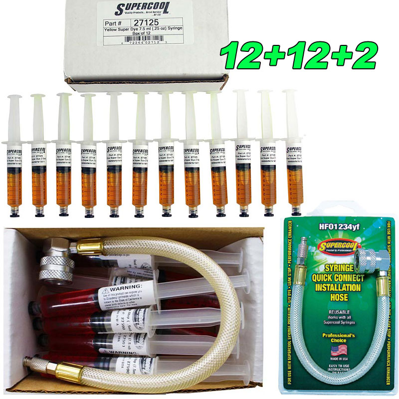 [한정특가]누출방지 12PCS + 형광물질 12PCS + 주입호스 2종