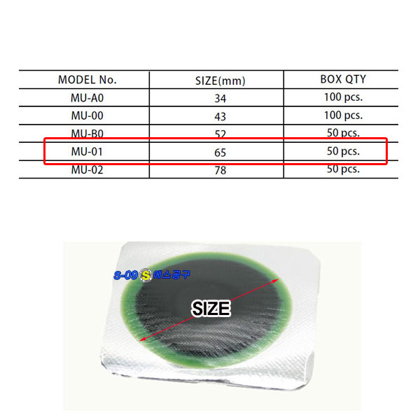 유니버셜패치 노튜브 노쥬브 팻치 마루니 못펑크 65mm MU-01