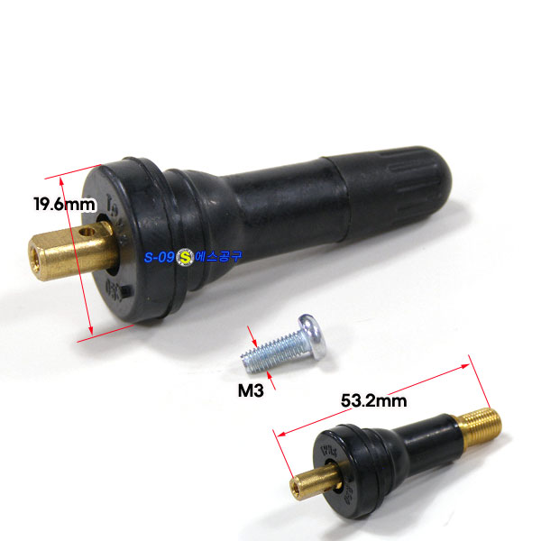 TPMS밸브 10개 고무구찌 센서연결용 타이어밸브 11자형